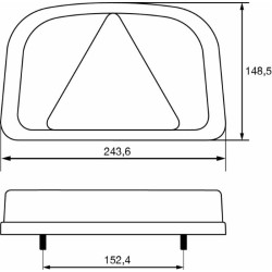 Fanale posteriore sx a 53 LED 12V 243,6x148,5x48mm