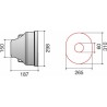 Controcuffia ovale lunghezza 187mm
