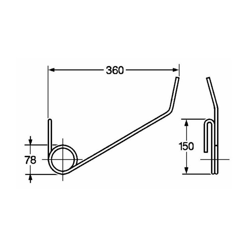 Dente seminatrice anteriore corto adattabile Gaspardo 18903640 filo 9