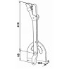 Leva freno parcheggio lato destro con interasse 410mm