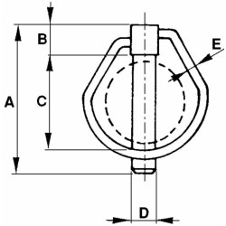 Spina scatto ovale Ã¸5x46mm