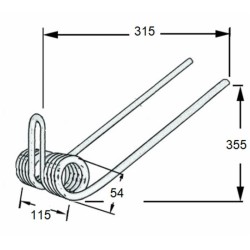 Dente seminatrice anteriore adattabile Gaspardo 16940091 filo 8