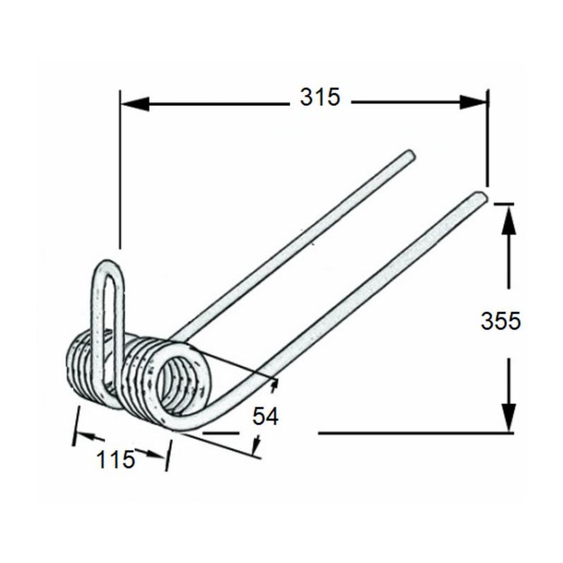 Dente seminatrice anteriore adattabile Gaspardo 16940091 filo 8