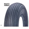 Ruota pneumatica 405mmx100mm 4,00x8" portata 180 kg con mozzo in nylon 2pr