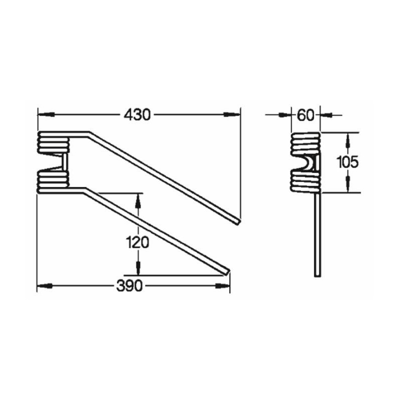 Dente girello dx adattabile Fcr e Gaspardo filo 9