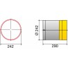 Controcuffia sfilabile liscia Ã˜242 e lunghezza 290mm