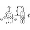Controdado a stella filettato M27x3 stampato