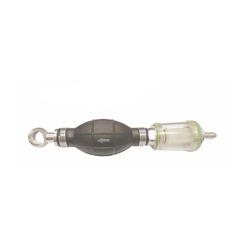 Pompa di adescamento gasolio Ã˜ 8mm con occhiello Ã˜ 14mm e filtro