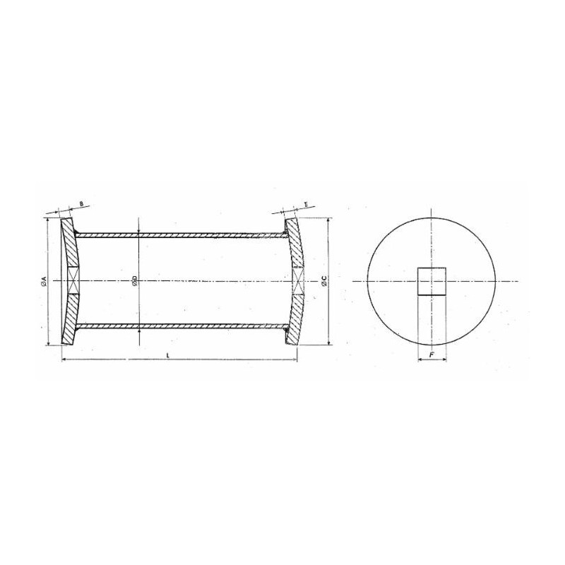 Distanziale 5C4012 foro quadro 33mm per frangizzolle