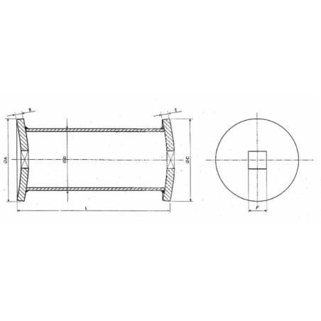 Distanziale 5C4012 foro quadro 33mm per frangizzolle