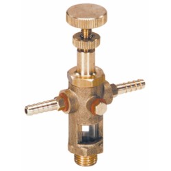 Oliatore contagocce doppio con filetto passo 1/4"