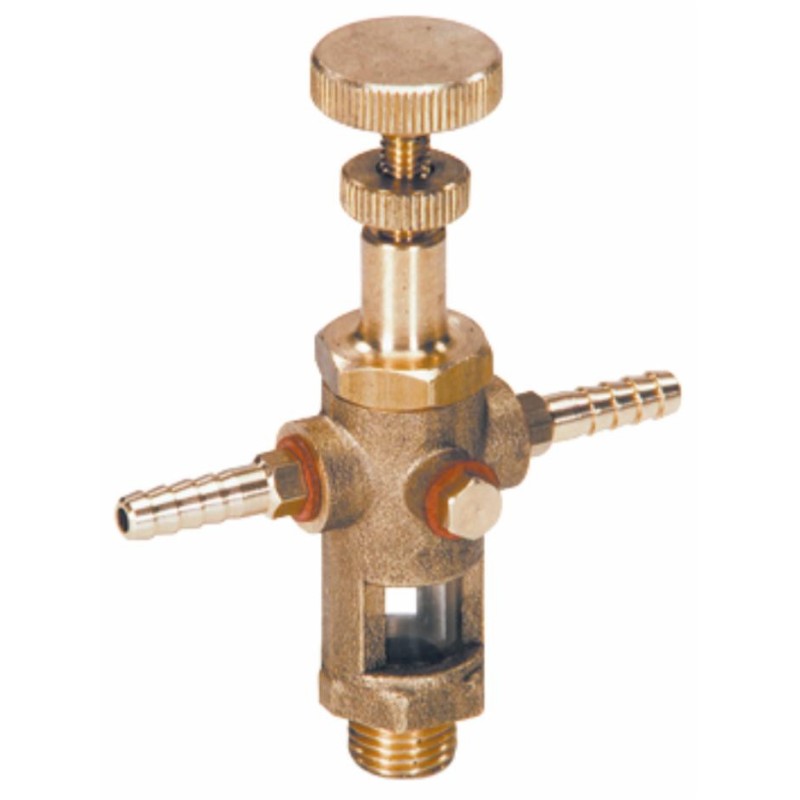 Oliatore contagocce doppio con filetto passo 1/4"