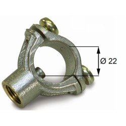 Morsetto nichelato completo di viti in acciaio inox e guarnizioni Ã˜ 22mm