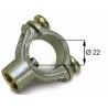 Morsetto nichelato completo di viti in acciaio inox e guarnizioni Ã˜ 22mm