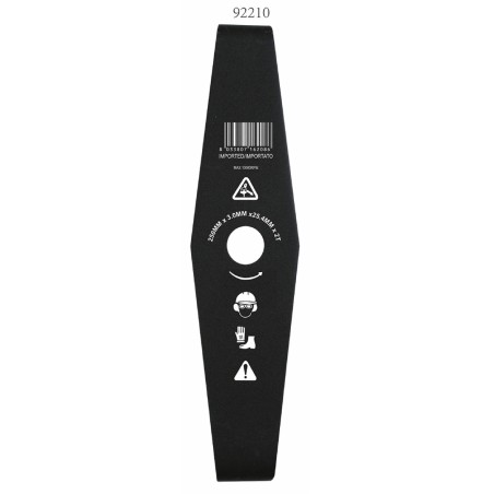 Disco decespugliatore a 2 denti mulching per arbusti larghezza di taglio 250mm