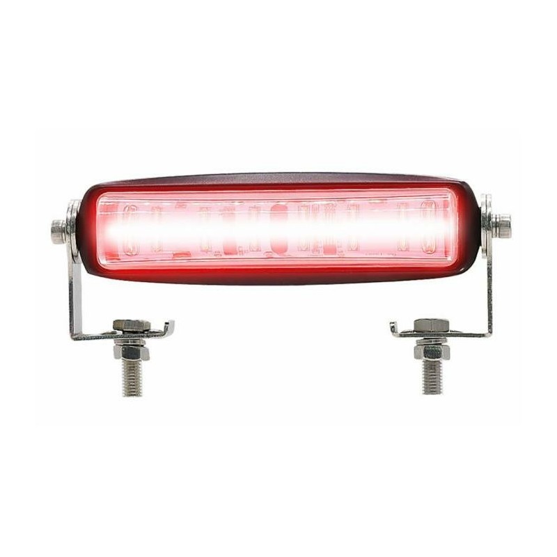 Barra di segnalazione a 6 LED rossa 18W per carrelli elevatori IP67