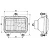 Proiettore asimmetrico 3 attacchi 193x170mm adattabile a a riferimento originale Fiat 5154453