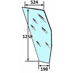 Cristallo per portiera Sx adattabile al riferimento originale Fiat 5130883