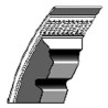 Cinghia trapezoidale standard in gomma telata AVX10mm 950 adattabile al riferimento originale Fiat 4975233