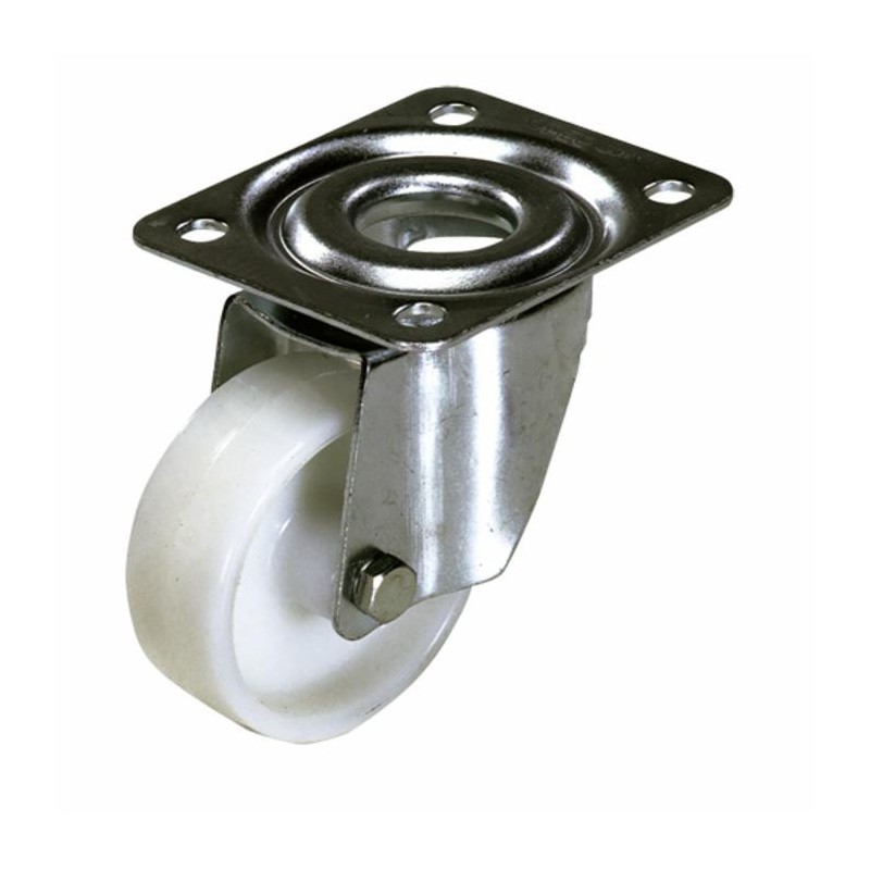 Ruota nylon Ã˜ 125mm con supporto girevole