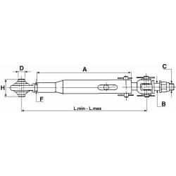 Stabilizzatore M27x3 lunghezza 520 - 680mm con asola di regolazione