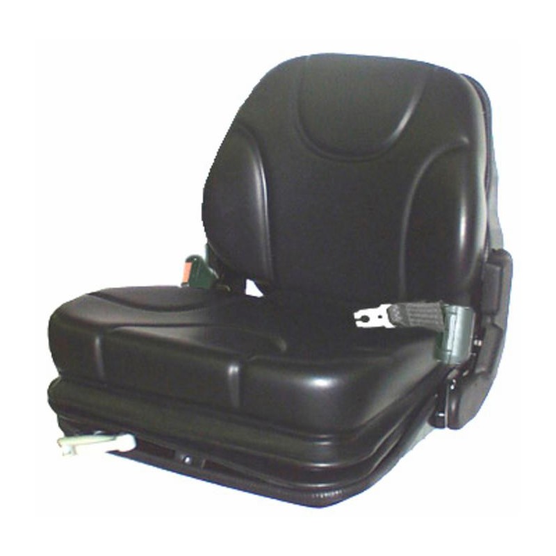 Sedile Fully in sky nero con molleggio meccanico integrato e microswitch 582x530x490mm
