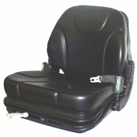 Sedile Fully in sky nero con molleggio meccanico integrato e microswitch 582x530x490mm