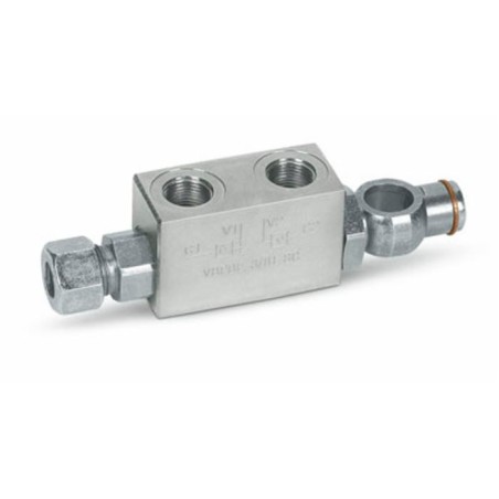 Valvola di blocco doppio effetto da 3/8" con occhio orientabile