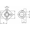 Flangia pompa oleodinamica 3 fori 1â€ interasse 51mm