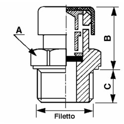 Tappo sfiato con protezione da M1/4"