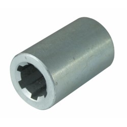 Bussola scanalata Ã˜ 38mm con profilo interno 21x25x5mm e lunghezza 60mm