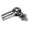 Snodo in acciaio sinistro filetto M6x1 con dado e anello