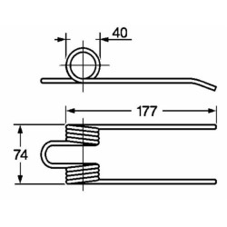 Dente pick-up adattabile Sgorbati 1111/6401 filo 4,8