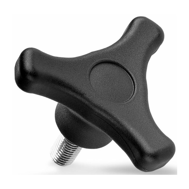 Volantino 3 bracci Ã˜ 80mm con perno M10x30mm
