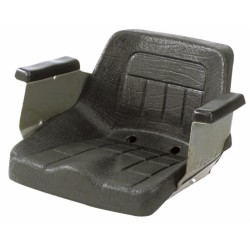 Sedile rigido non verniciato con guide e braccioli