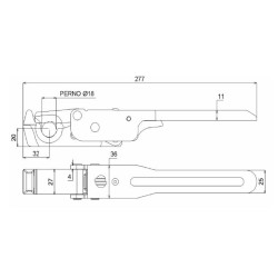 Chiusura universale tipo M50 dritto Ã˜ 18mm