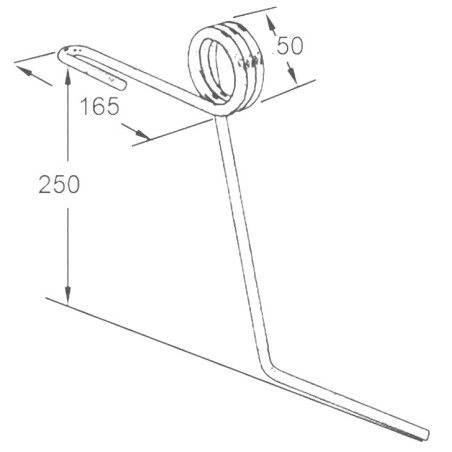 Dente seminatrice lungo adattabile Mascar filo 7
