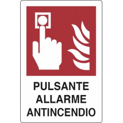Cartello segnaletica "pulsante allarme antincendio" 30x20