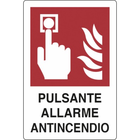 Cartello segnaletica "pulsante allarme antincendio" 30x20