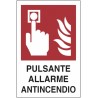 Cartello segnaletica "pulsante allarme antincendio" 30x20