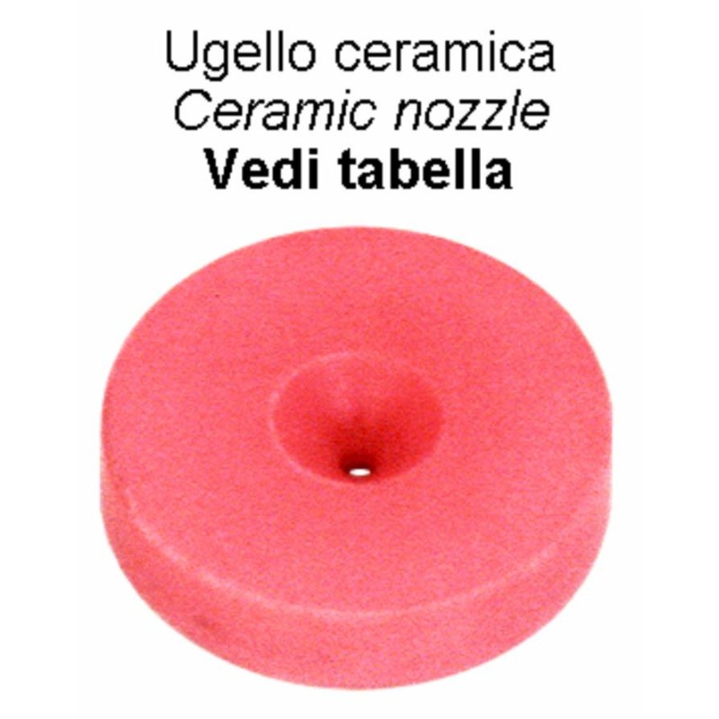 Ugello in ceramica AMT Ã˜ 15x3 con foro Ã˜ 1,2mm