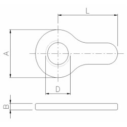 Controdado ad aletta filettato M27x3