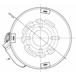 Fondello in alluminio per estensione sfilabile Ã˜ 227mm