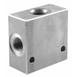 Corpo in alluminio per valvole elettriche a 2 vie