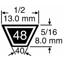 Cinghia trapezoidale 4L 62"