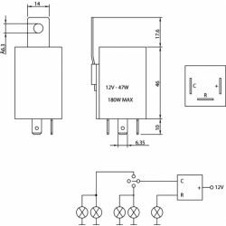 Intermittenza 3 poli 24V