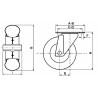 Ruota pneumatica Ã˜ 260mm con supporto girevole