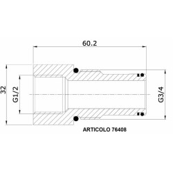 Bussola carry-over per basic 1/2"