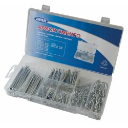 Set assortito con 260 coppiglie standard e a molla