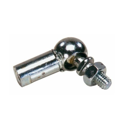 Snodo in acciaio sinistro filetto M10x1,5 con dado e anello